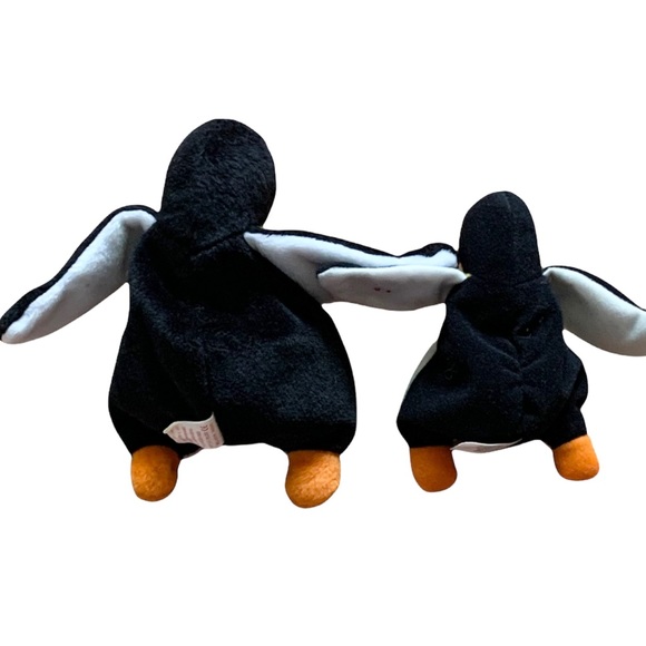 Waddle Penguin PVC 4th Gen 1995 Retired Ty Beanie Baby Mint & Teenie Lot - Picture 4 of 9